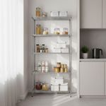 Estante Cromado Mini de 2 Niveles 1250 LB 34 x 89 x 180 cm