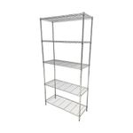 Estante Cromado Mini de 2 Niveles 1250 LB 34 x 89 x 180 cm