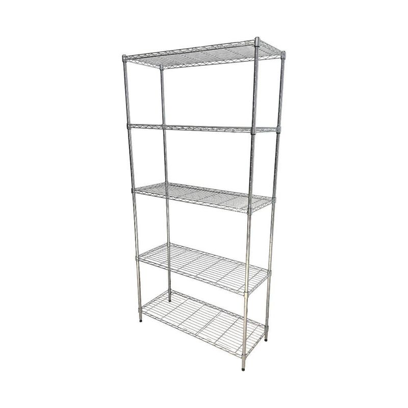 Estante Cromado Mini de 2 Niveles 1250 LB 34 x 89 x 180 cm