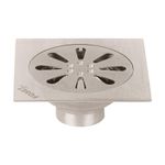 Reposadera Cuadrada 4 x 4 Plg Aqua Acero Inoxidable