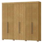 Armario Ita de 6 Puertas Color Café Textura Acanalada 47 x 230 x 223 Cm