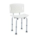 Silla de Seguridad con Respaldo para Ducha 150 kg Blanco