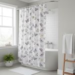 Cortina de Baño Viva con Ganchos Diseño Mariposas de 177 x 183 Cm
