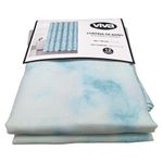 Cortina con Ganchos para Baño de 180 x 180 cm Jacquard Celeste