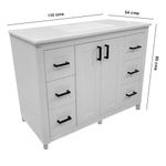 Vanity con Lavamanos Gaviota Color Blanco 100 x 54 Cm