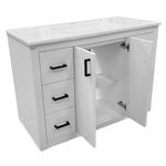 Vanity con Lavamanos Gaviota Color Blanco 100 x 54 Cm