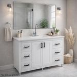 Vanity con Lavamanos Gaviota Color Blanco 100 x 54 Cm