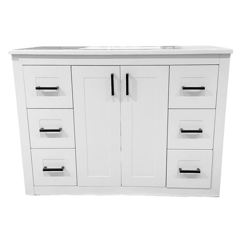 Vanity con Lavamanos Gaviota Color Blanco 100 x 54 Cm