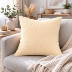 Set de 2 Cojines Decorativos de 40 x 40 cm con Textura Suave Color Amarillo