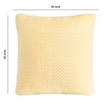 Set de 2 Cojines Decorativos de 40 x 40 cm con Textura Suave Color Amarillo