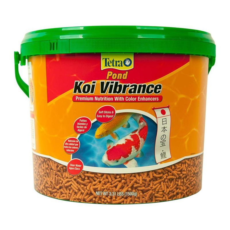 Alimento para Pez Koi Tetra Pond Koi Vibrance Sticks Cubeta de 3.08 lb