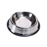 Plato para Perro de Acero Inoxidable con Base Antideslizante de 64 oz