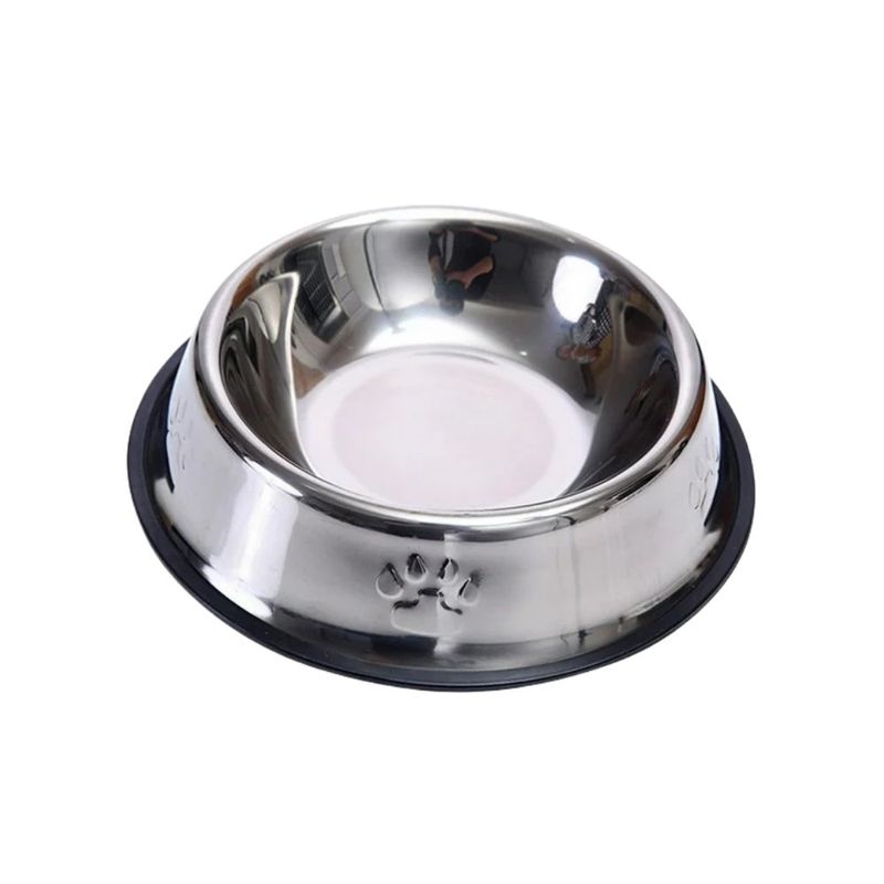 Plato para Perro de Acero Inoxidable con Base Antideslizante de 64 oz