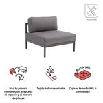 Sillón de Jardín Idunn de Aluminio Color Negro 82 x 61 Cm