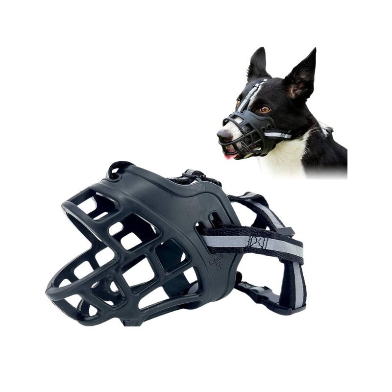 Bozal de Canasta de Caucho Color Negro No. 5