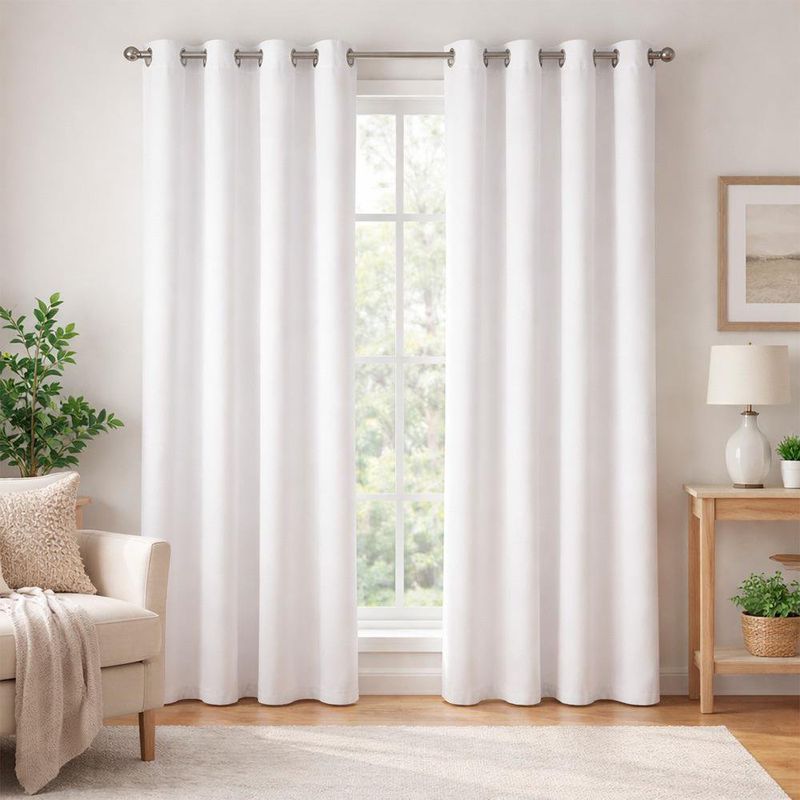Cortina para Ventana Black Out 137x228 Cm Color Blanco