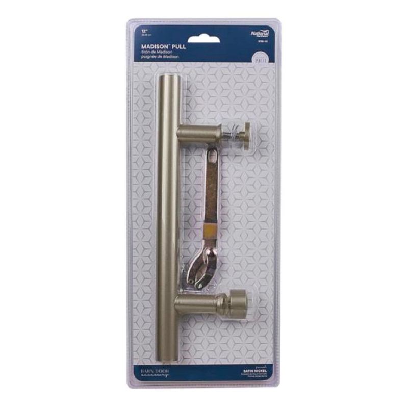 Halador Madison para Puerta Tipo Granero Acabado Nickel