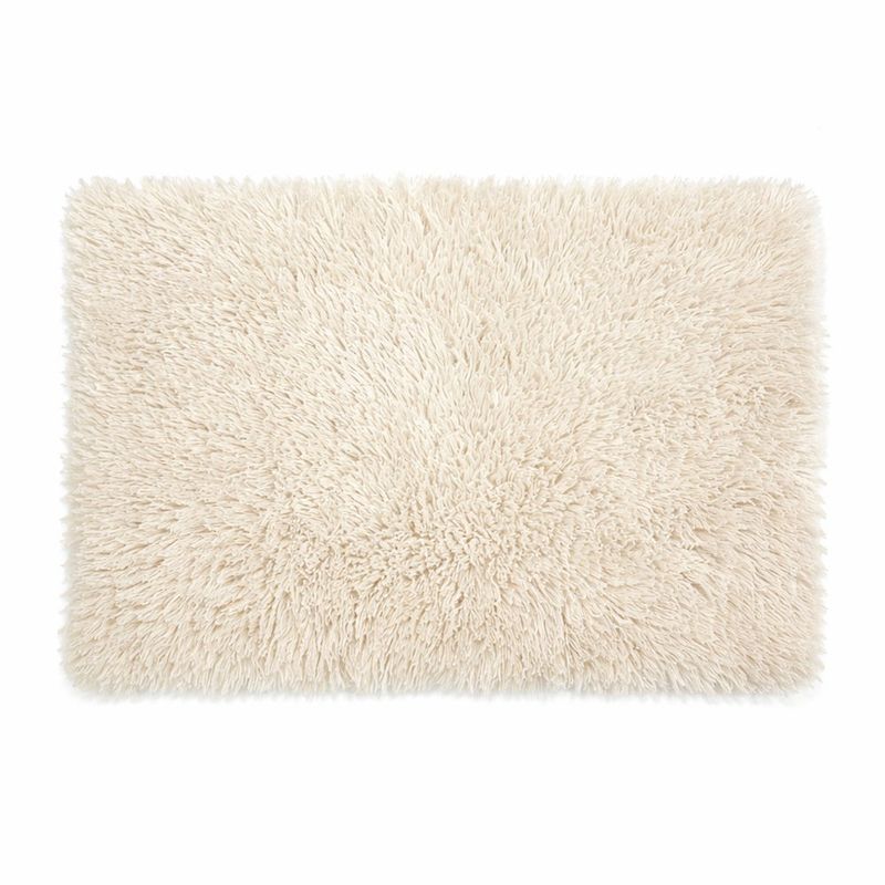 Alfombra Teddy Color Crema de 50 x 80 Cm