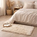 Alfombra Teddy Color Crema de 50 x 80 Cm