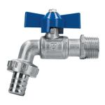 Chorro Tipo Bola Mariposa 3/4 Plg x 3/4 Plg con Adaptador de Metal