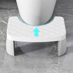 Banco de Apoyo Ergonómico para Inodoro Color Blanco