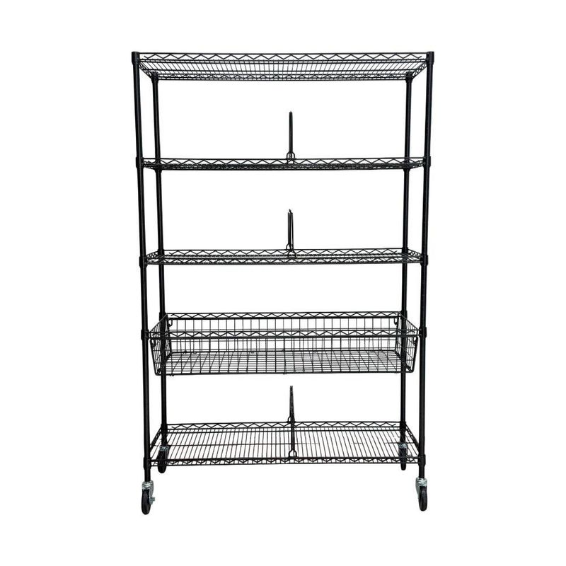 Estante Cromado de 5 Niveles 3000 LB 45 x 120 x 190 cm