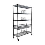 Estante Cromado de 5 Niveles 3000 LB 45 x 120 x 190 cm