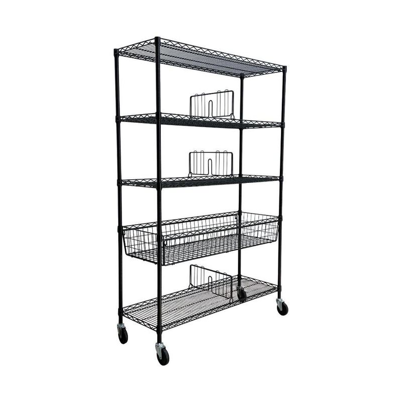 Estante Cromado de 5 Niveles 3000 LB 45 x 120 x 190 cm