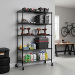 Estante Cromado de 5 Niveles 3000 LB 45 x 120 x 190 cm