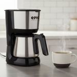 Cafetera de 10 Tazas en Acero Inoxidable con Filtro Reutilizable