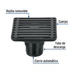 Reposadera Cuadrada con Trampa 4 x 4 Plg Color Negro