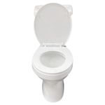 Sanitario de 2 Piezas Redondo Color Blanco con Botón Push