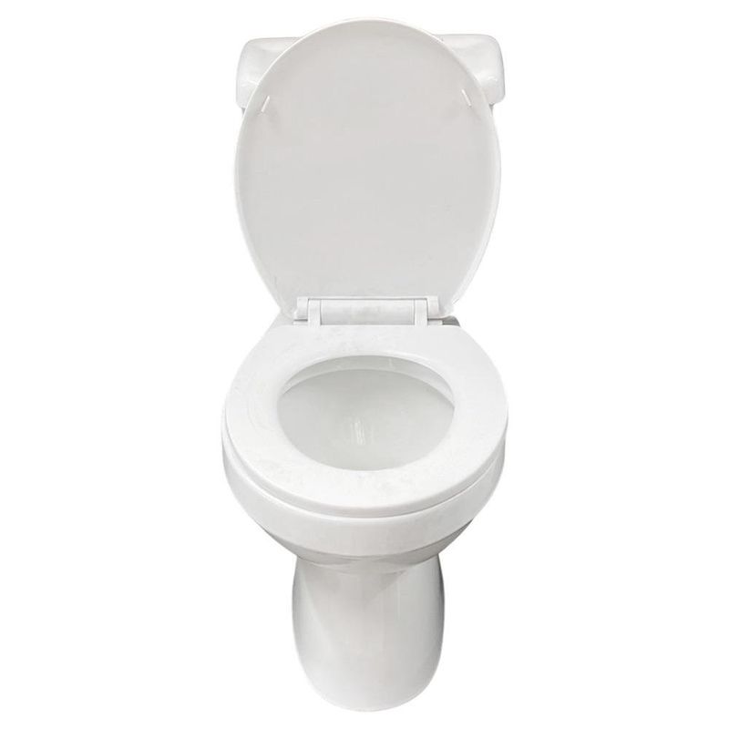 Sanitario de 2 Piezas Redondo Color Blanco con Botón Push