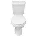 Sanitario de 2 Piezas Redondo Color Blanco con Botón Push