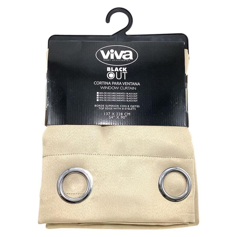Cortina para Ventana Black Out Crema 137x228 Cm