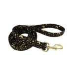 Correa para Perro Accent Color Negro y Dorado de 5/8 Plg