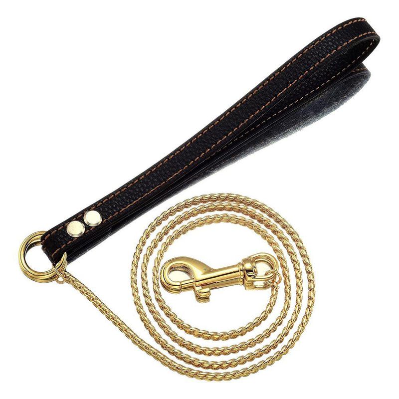 Correa para Perro Snake Chain Color Dorado de 4 Mm x 120 Cm
