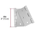 Bisagra Cuadrada de Acero Inoxidable 3 Plg Cabeza Plana