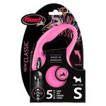 Correa Retráctil Flexi New Classic para Perro Color Rosa Talla S