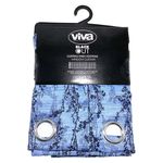 Cortina para Ventana Black Out de Flores 137x228 Cm Color Azul