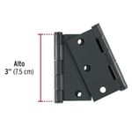 Bisagra Cuadrada de Acero Inoxidable Negro Cabeza Plana 2 Uds de 3 Plg