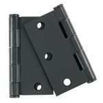 Bisagra Cuadrada de Acero Inoxidable Negro Cabeza Plana 2 Uds de 3 Plg