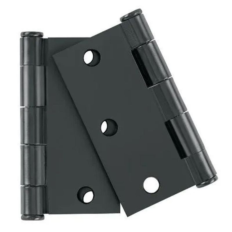 Bisagra Cuadrada de Acero Inoxidable Negro Cabeza Plana 2 Uds de 3 Plg