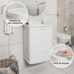 Mueble de Baño con Lavamanos Plástico de 45x32 cm