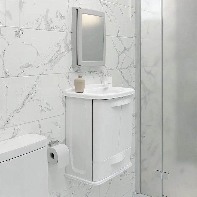 Mueble de Baño con Lavamanos Plástico de 45x32 cm