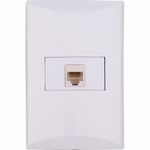 Toma RJ45 Cat 6 Plata Blanco