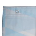 Cortina de Peva para Baño Geométrico Azul con Ganchos