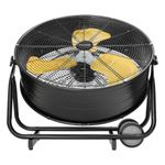 Ventilador de Piso Industrial 3 Aspas Amarillas 24 Plg