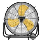 Ventilador de Piso Industrial 3 Aspas Amarillas 24 Plg