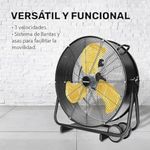 Ventilador de Piso Industrial 3 Aspas Amarillas 24 Plg